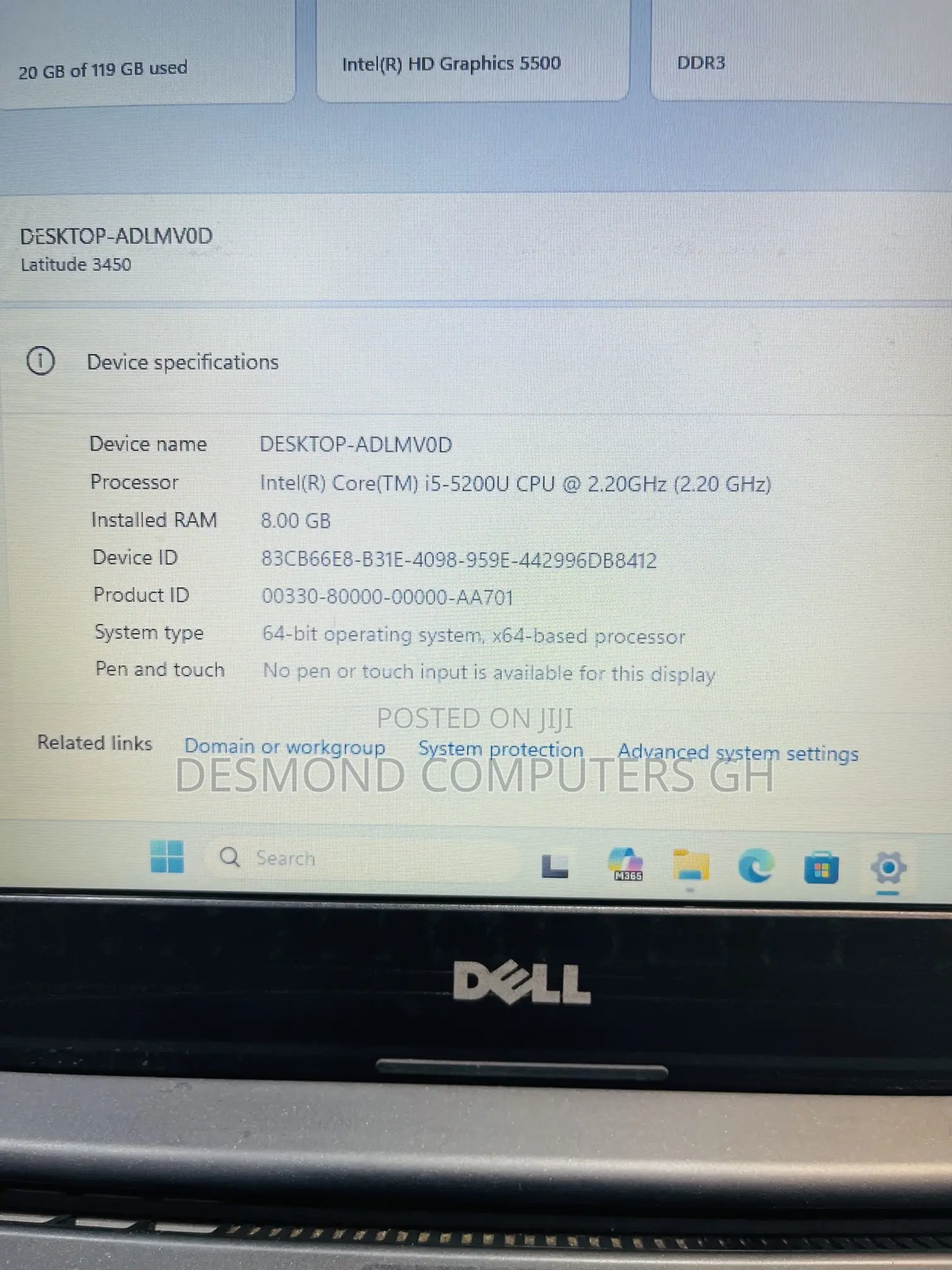 Laptop Dell Latitude 3450 8GB Intel Core i5 SSD 128GB