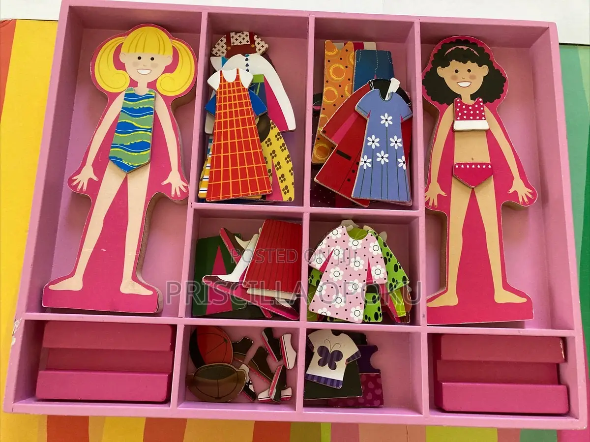 Melissa Doug Abby Emma Deluxe Magnetic Wooden Dress-Up Set,