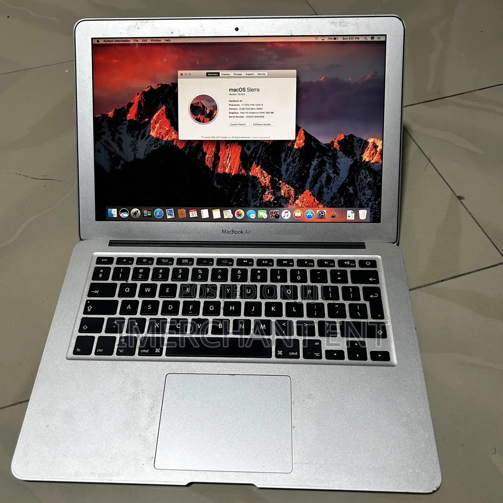 Laptop Apple MacBook Air 2011 4GB Intel Core i5 SSD 128GB