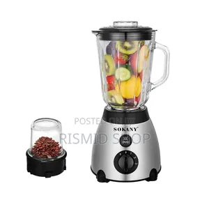 Sokany Multi-Purpose Electric Blender Grinder – 2-in-1, 1.5l, 400w
