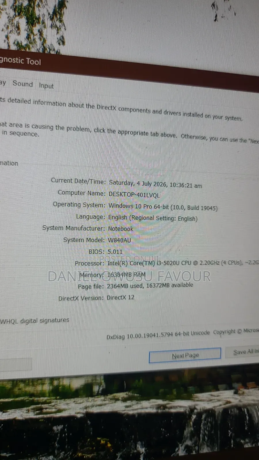 Laptop 16GB Intel Core i3 SSD 256GB