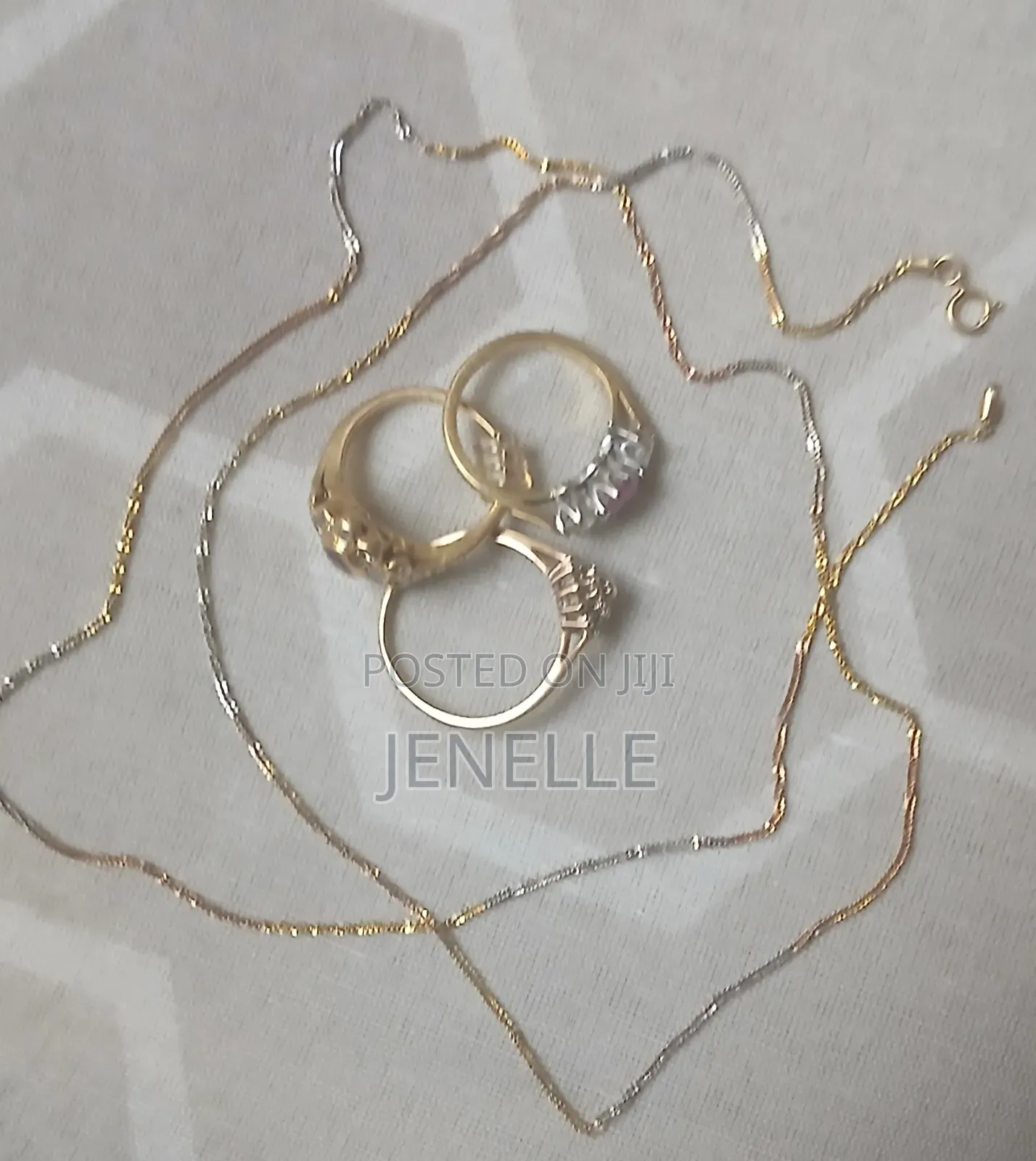  Tri Colour Solid Gold Necklace.