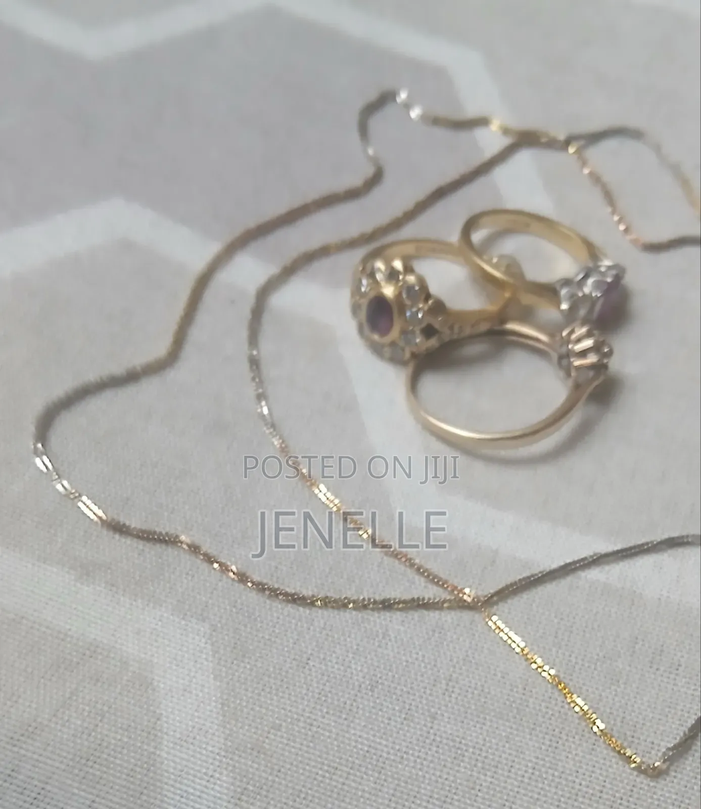  Tri Colour Solid Gold Necklace.