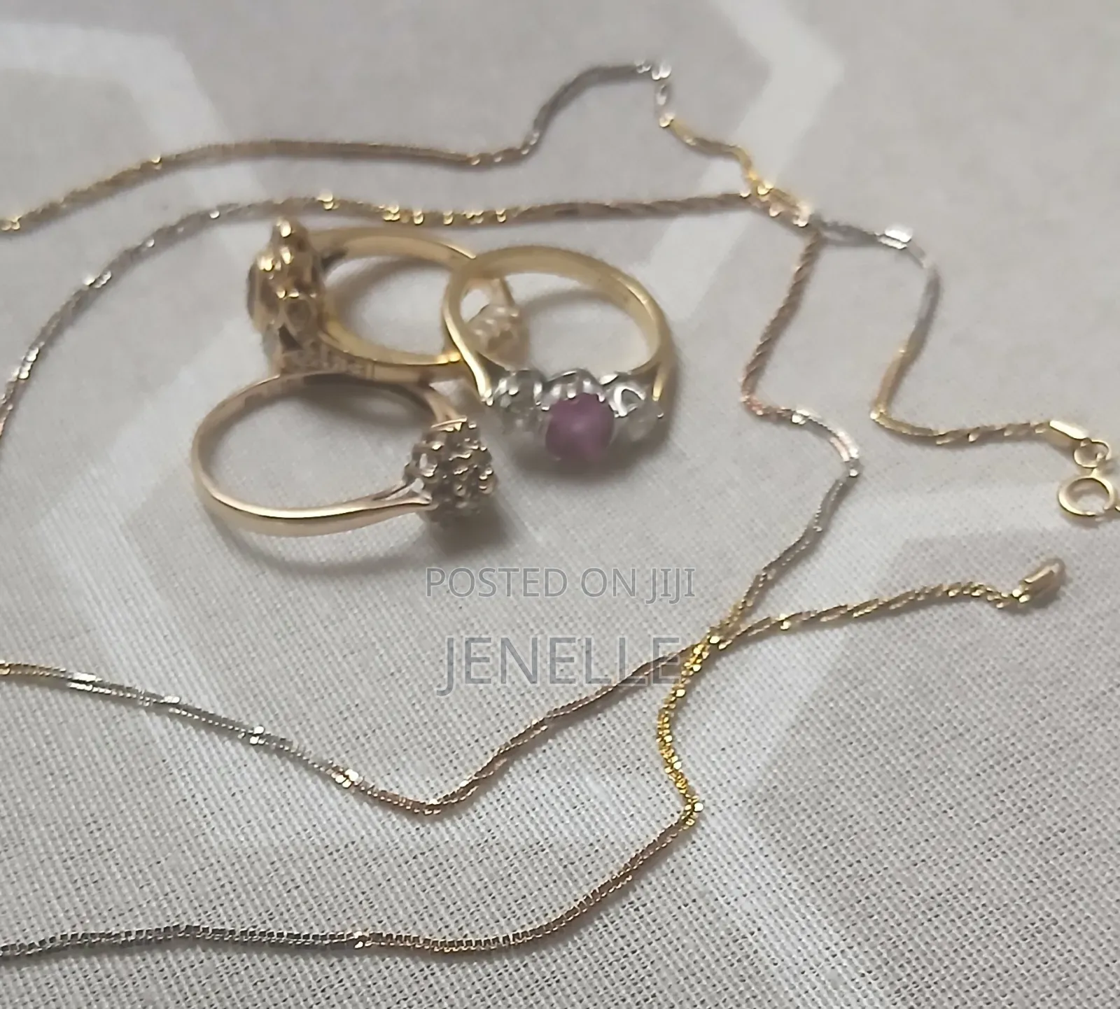  Tri Colour Solid Gold Necklace.