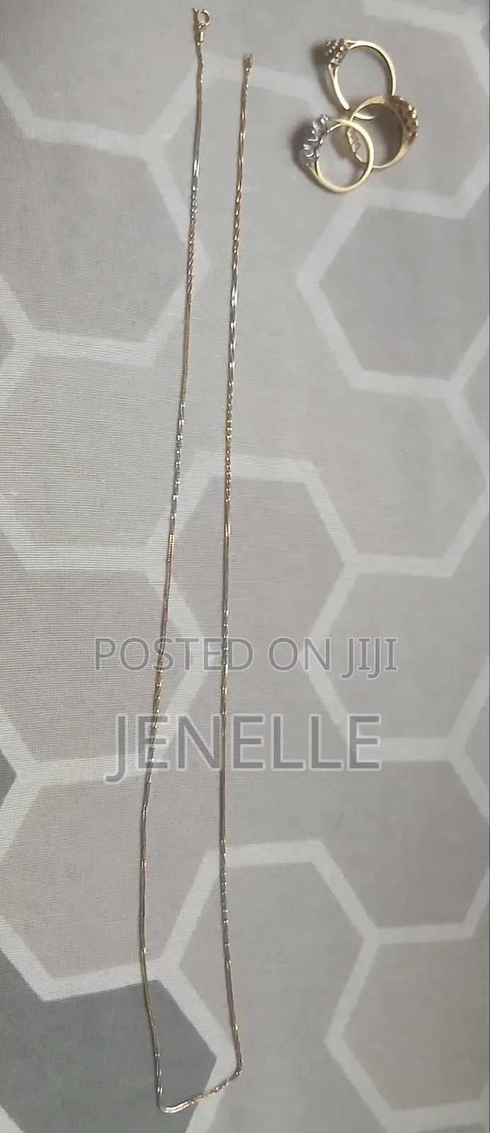  Tri Colour Solid Gold Necklace.