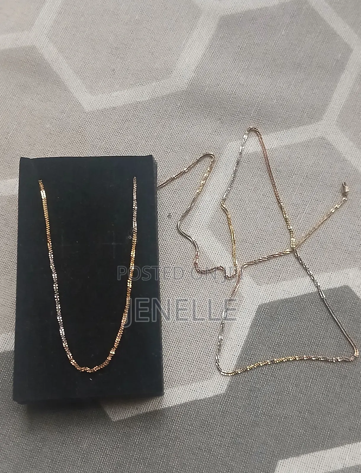  Tri Colour Solid Gold Necklace.