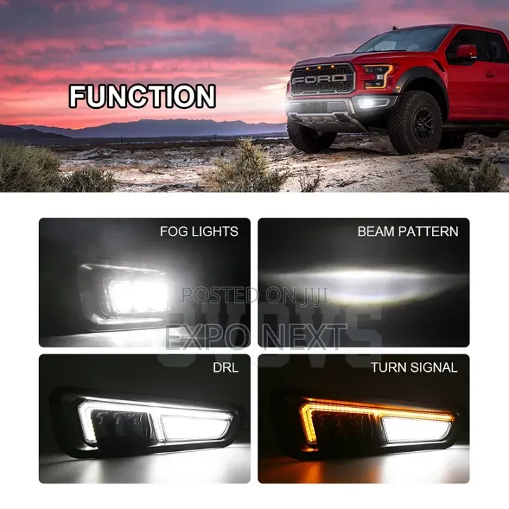 Led Fog Light for Ford Raptor Plastic Aluminum 2017-2020