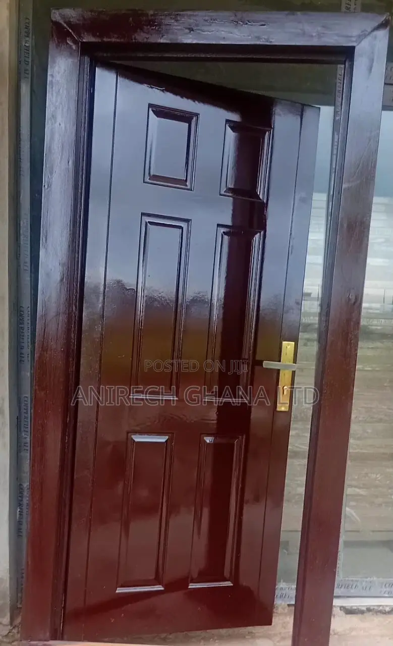 Complete Coffee Coloured Panel Door + Frames + Architraves