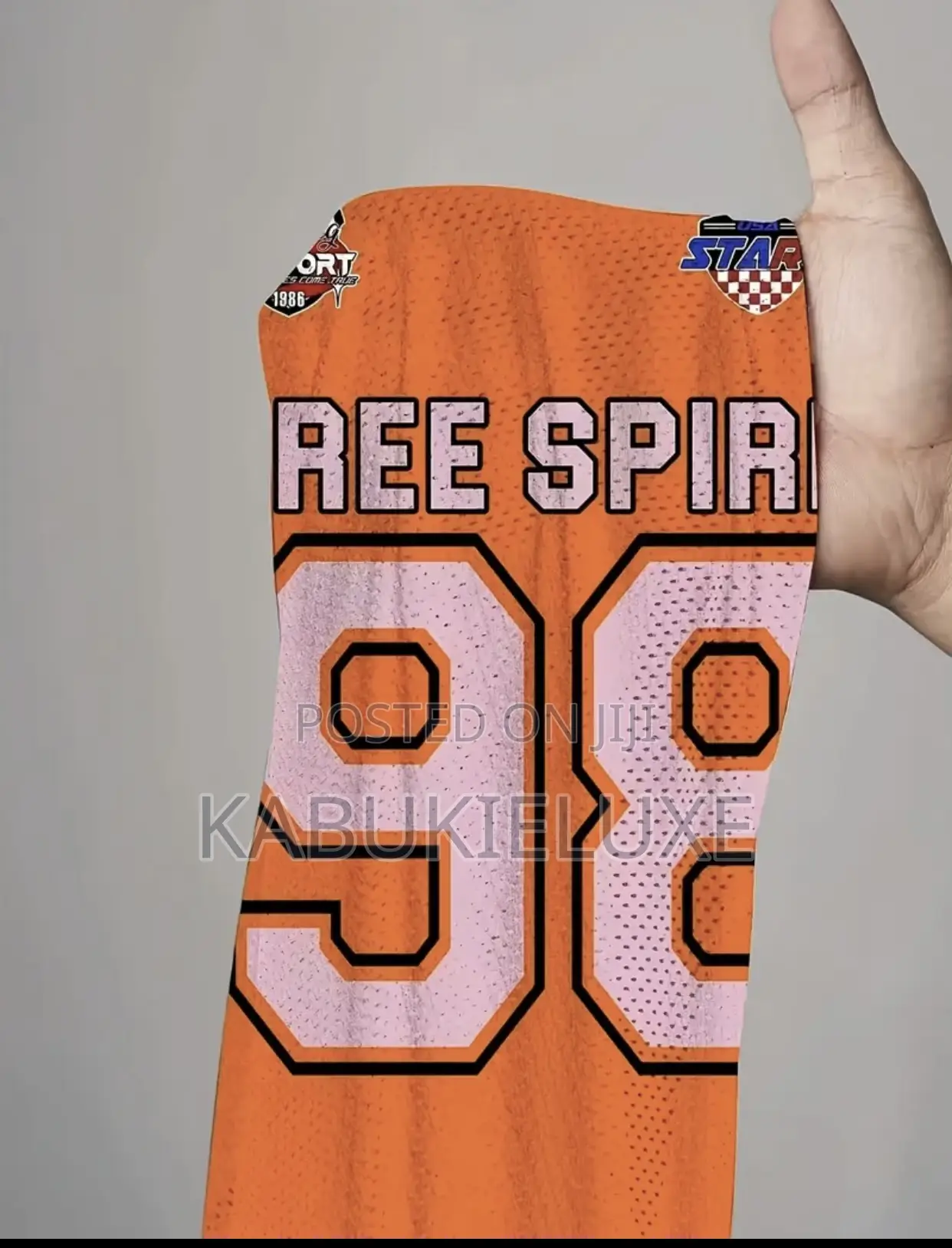 Orange Oversized Jersey Top