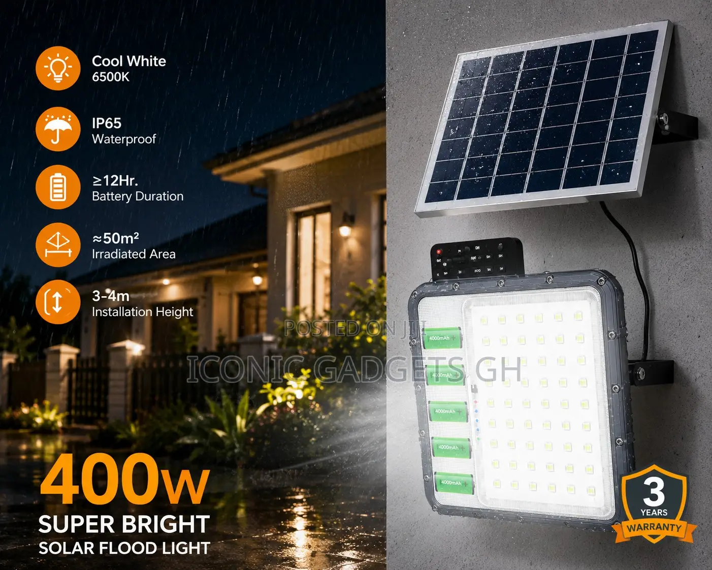 400w Solar Flood Light
