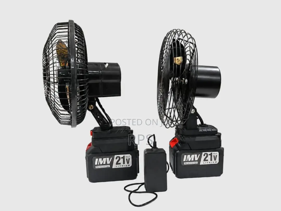 8” Rechargeable Industrial Style Mini Fan