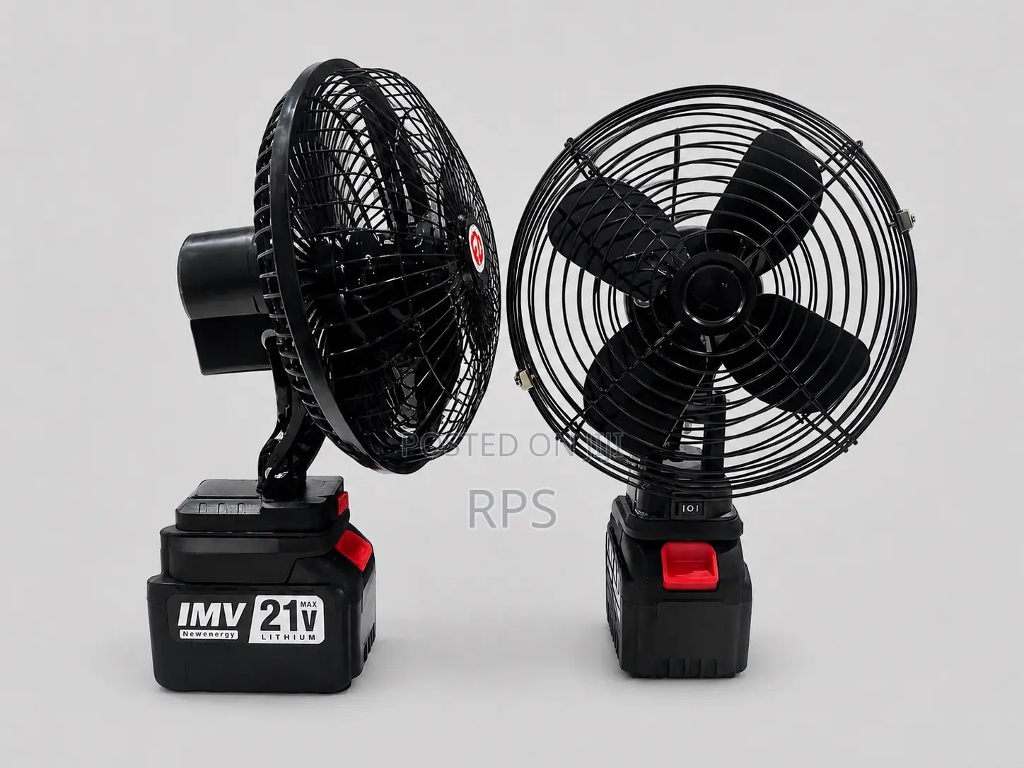 8” Rechargeable Industrial Style Mini Fan