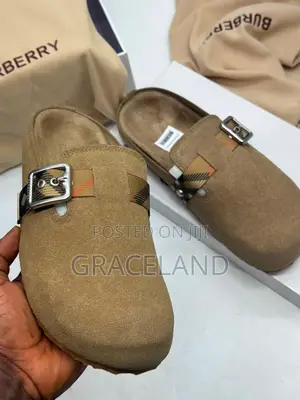 Original Burberry Birkenstock Pure Leather Half Shoe