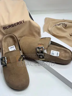 Original Burberry Birkenstock Pure Leather Half Shoe