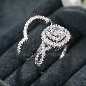 Luxury Engagement Ring for Women | Silver Plated Zircon Wedding Ring