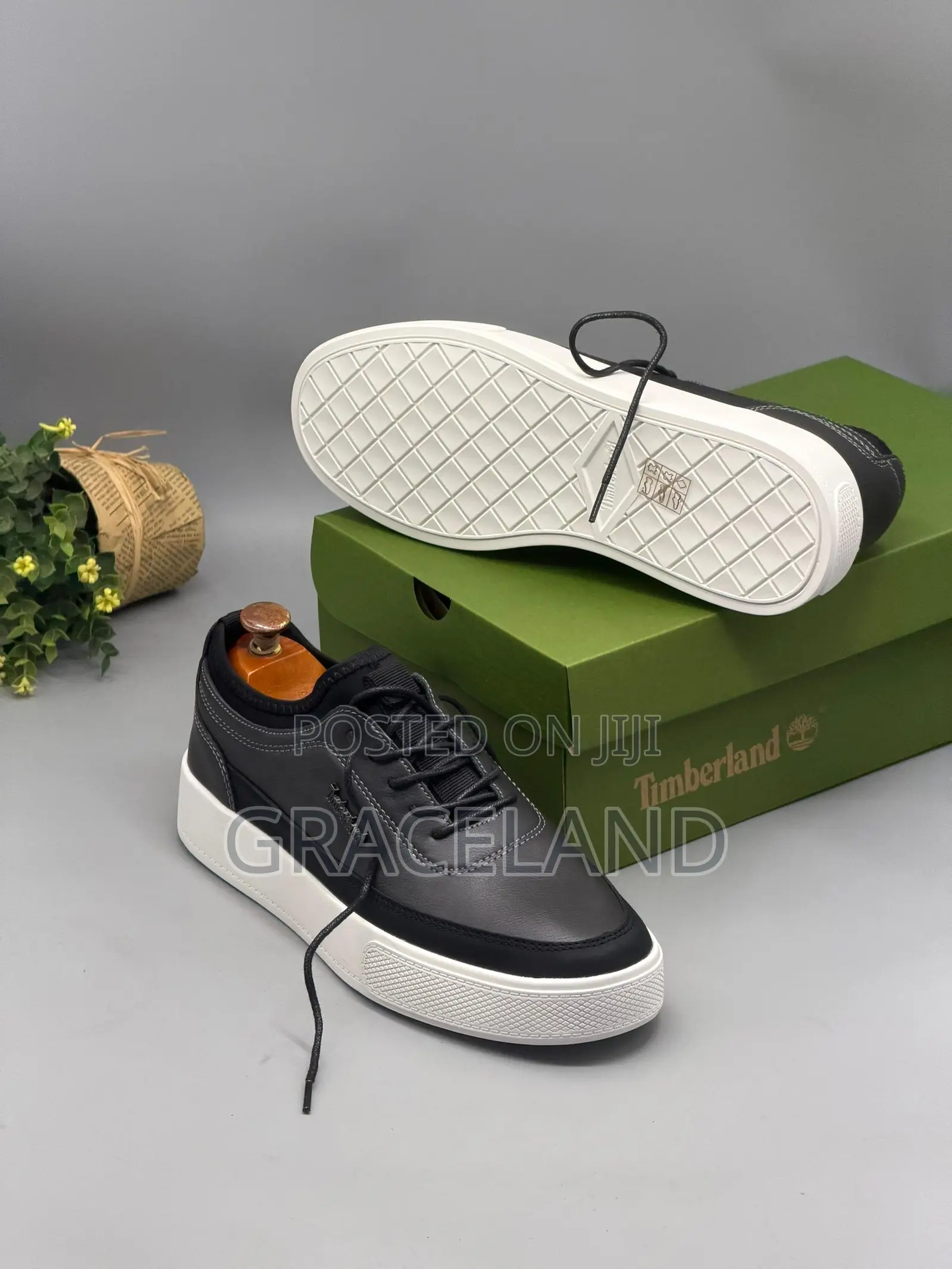 Original Real Pure Leather Timberland Gray Black