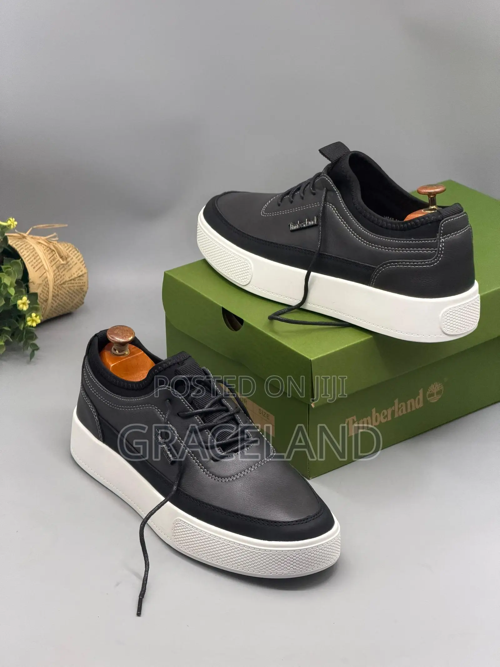 Original Real Pure Leather Timberland Gray Black