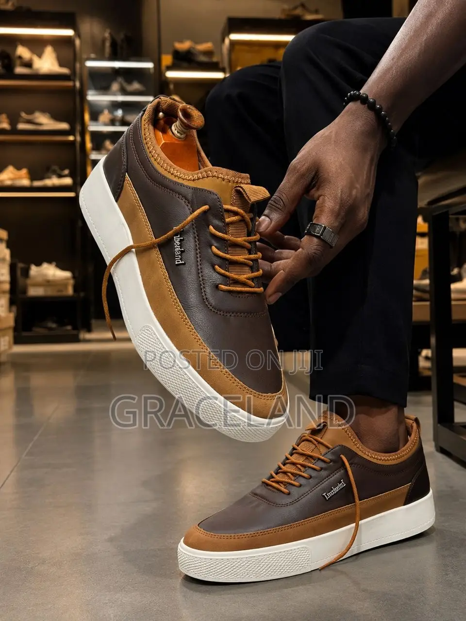 Original Real Pure Leather Timberland Gray Black