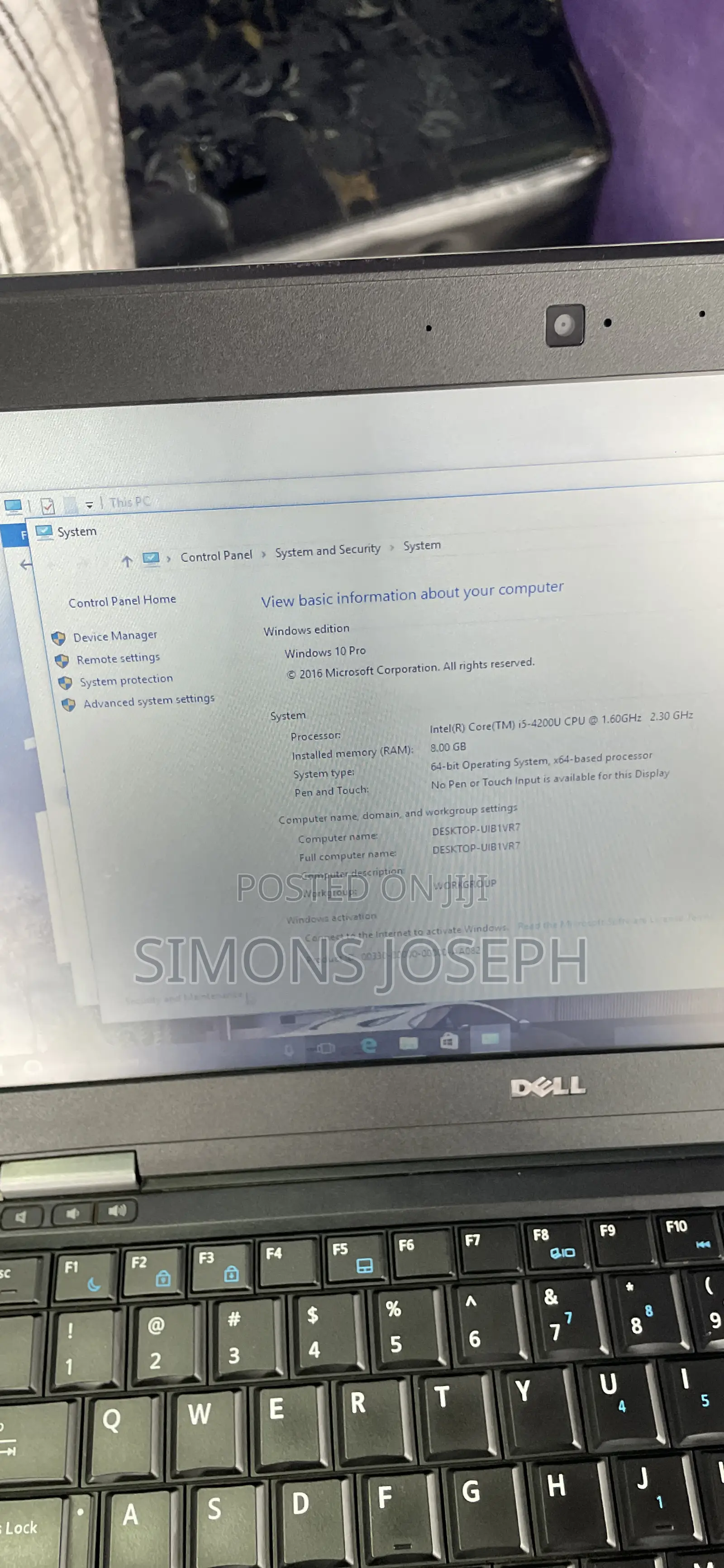 Laptop Dell Latitude E7240 8GB Intel Core i5 SSD 256GB