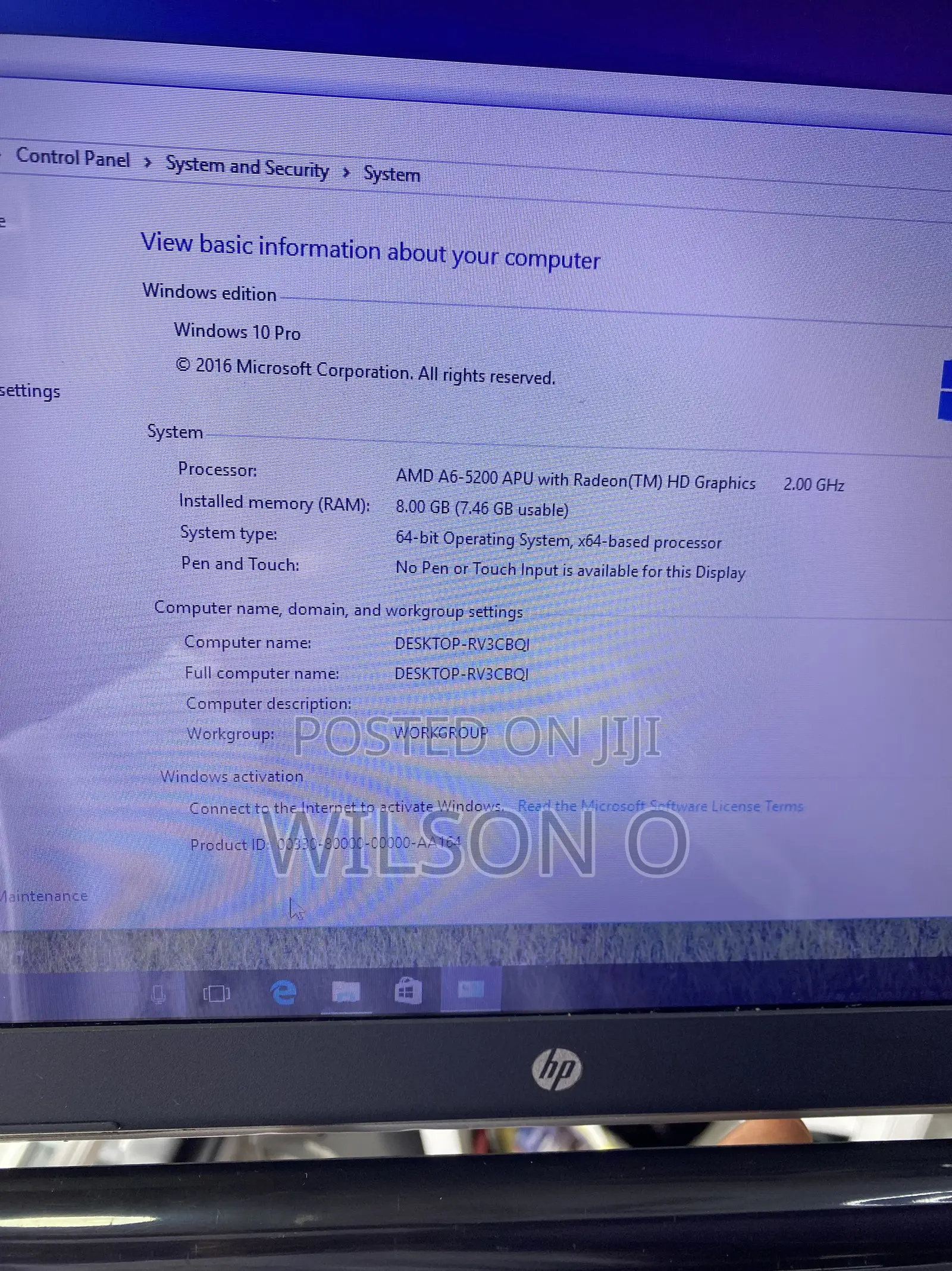 Laptop HP Pavilion 15 8GB AMD A6 HDD 500GB