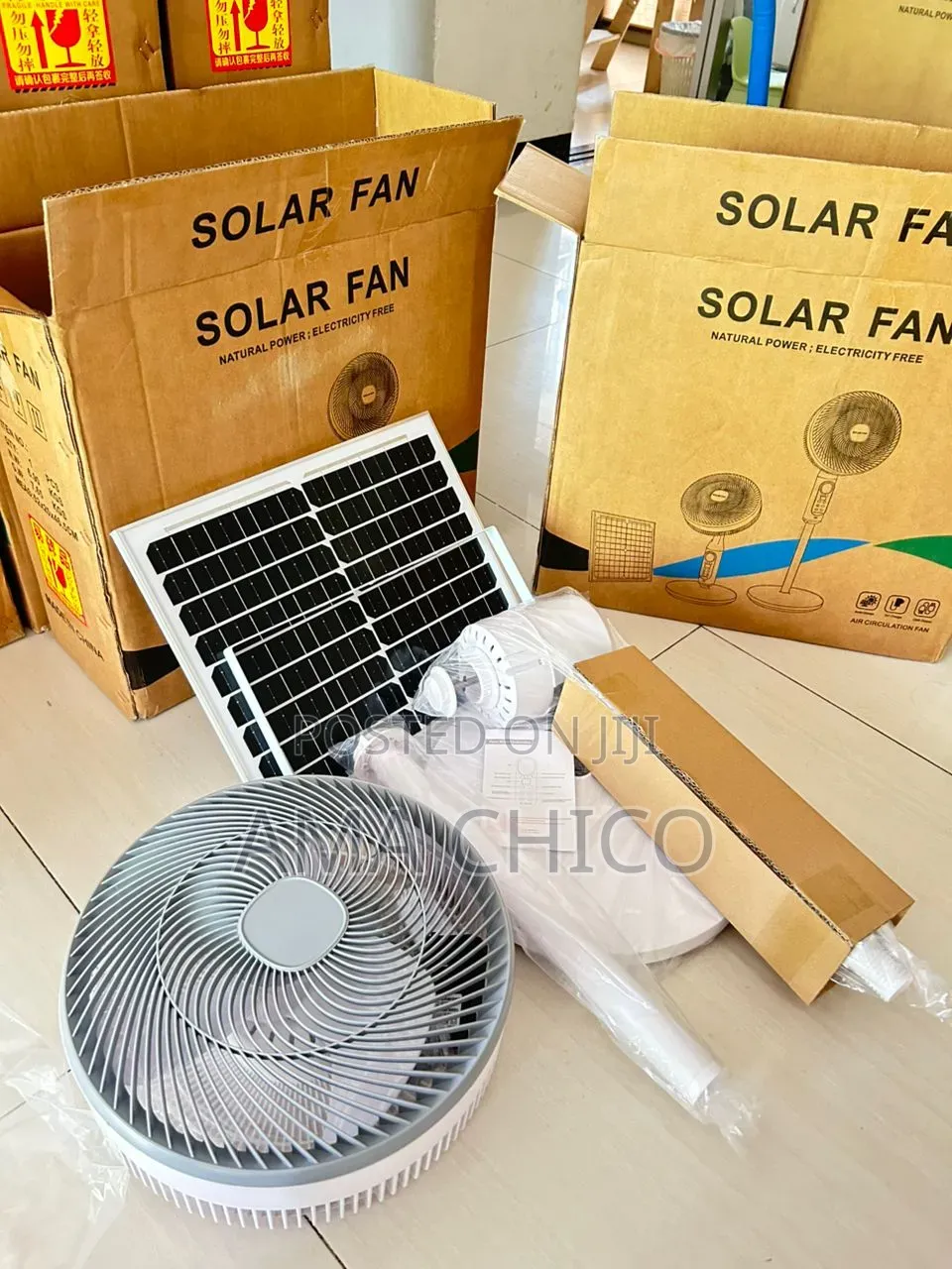 Solar and Electric Rechargeable Fan