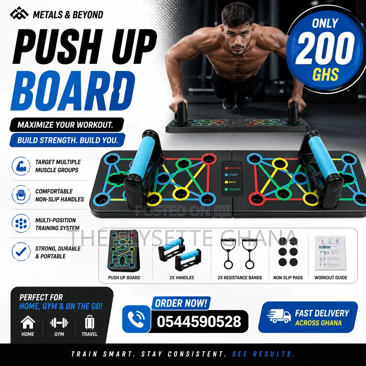Pushup Board + Resistance Bands