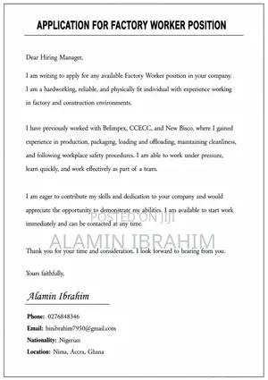Manual Labour CV