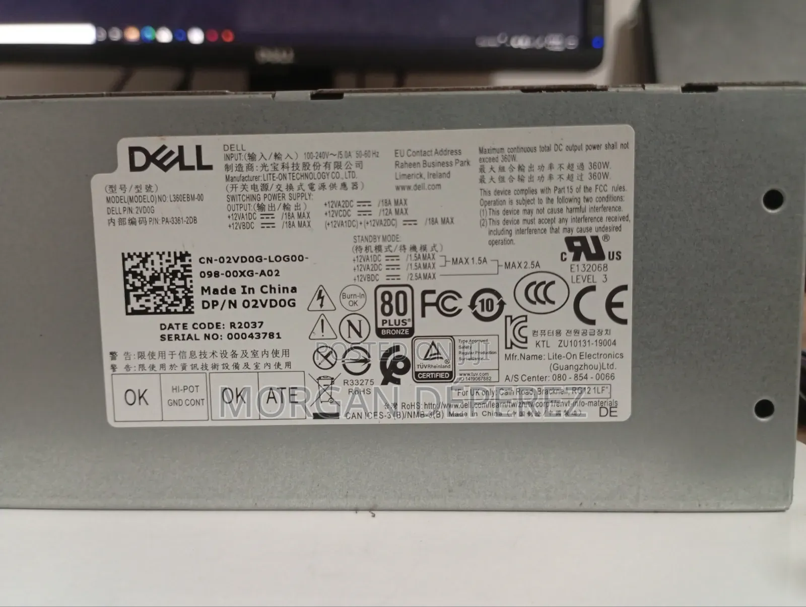 Dell L360ebm-00 Power Supply