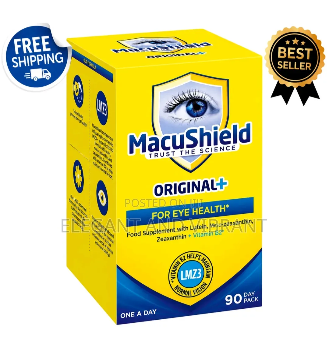 Macushield Original Plus Capsules 90 Day Eye Health Food Supplement