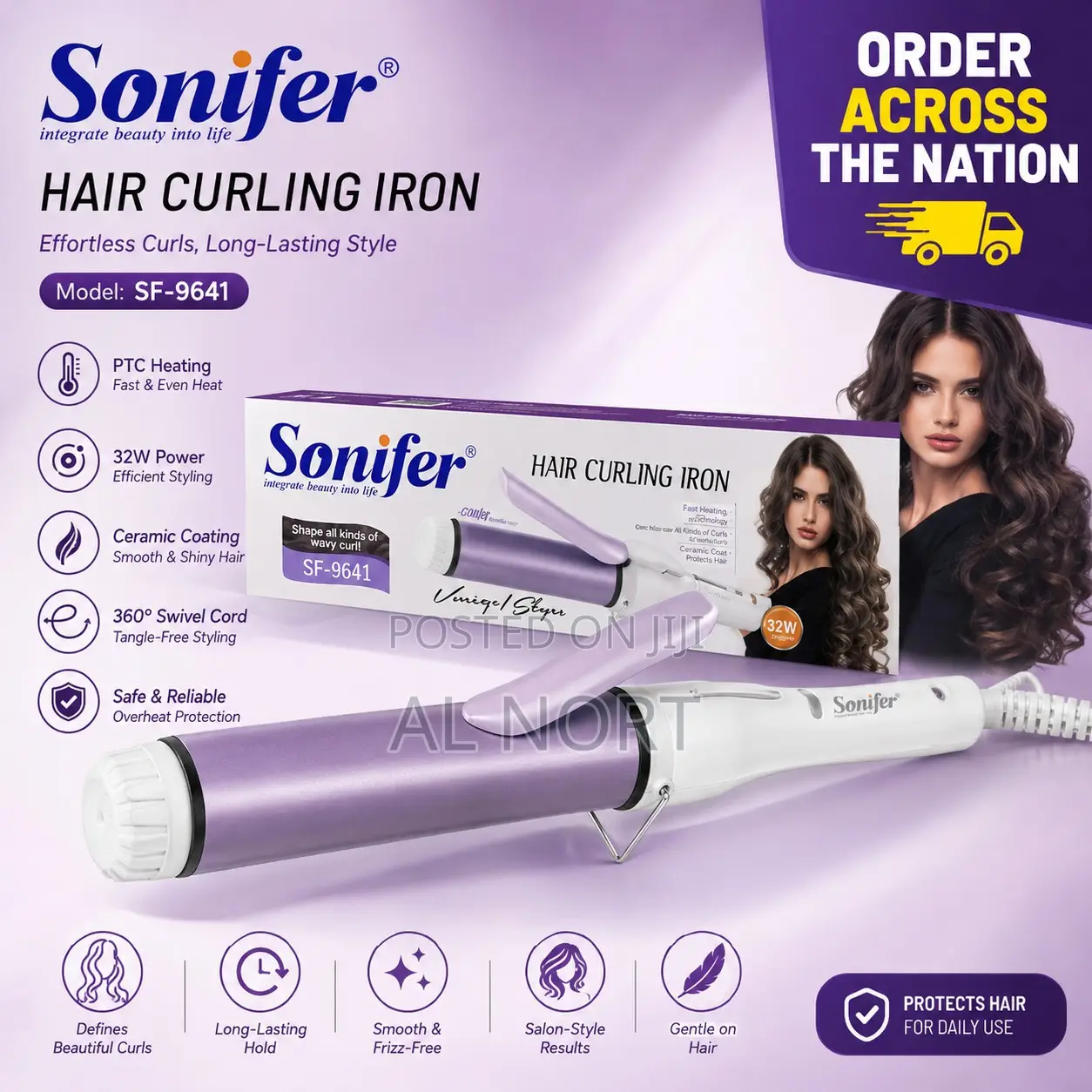 Sonifer Sf-9641 Hair Curling Iron – 32mm