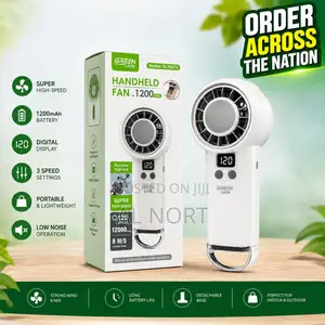 Green Lion Gl70373 1200mah Rechargeable Handheld Fan