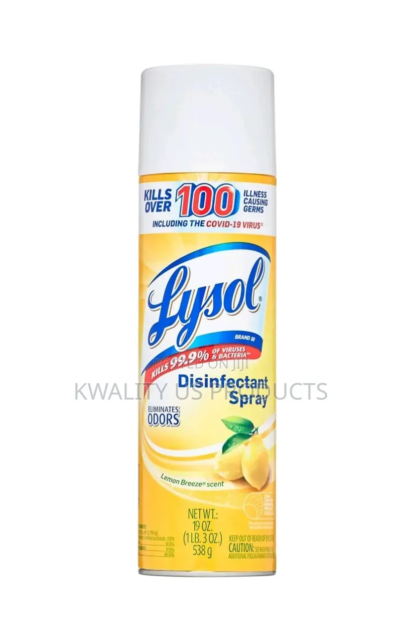 Lysol Disinfectant Spray- Lemon Breeze Scent- 538 Grams