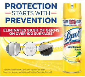 Lysol Disinfectant Spray- Lemon Breeze Scent- 538 Grams
