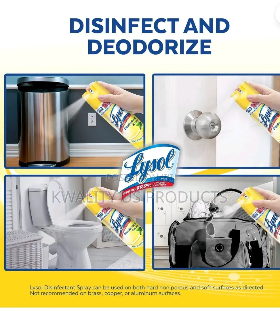 Lysol Disinfectant Spray- Lemon Breeze Scent- 538 Grams