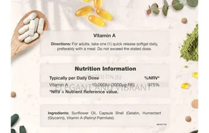 Vitamin a 10,000 Iu | 365 Softgels