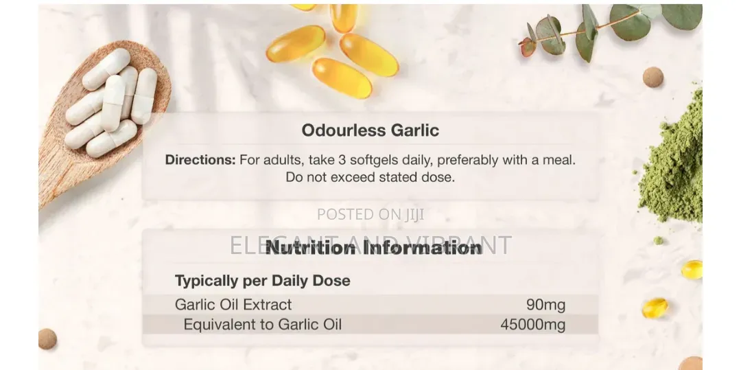 Odourless Garlic 45,000 Mg | 180 Softgels