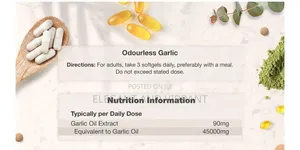 Odourless Garlic 45,000 Mg | 180 Softgels