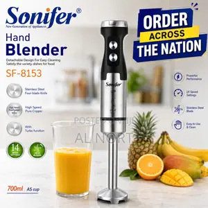 Sonifer Sf-8153 Hand Blender – 700ml Cup – Black Silver