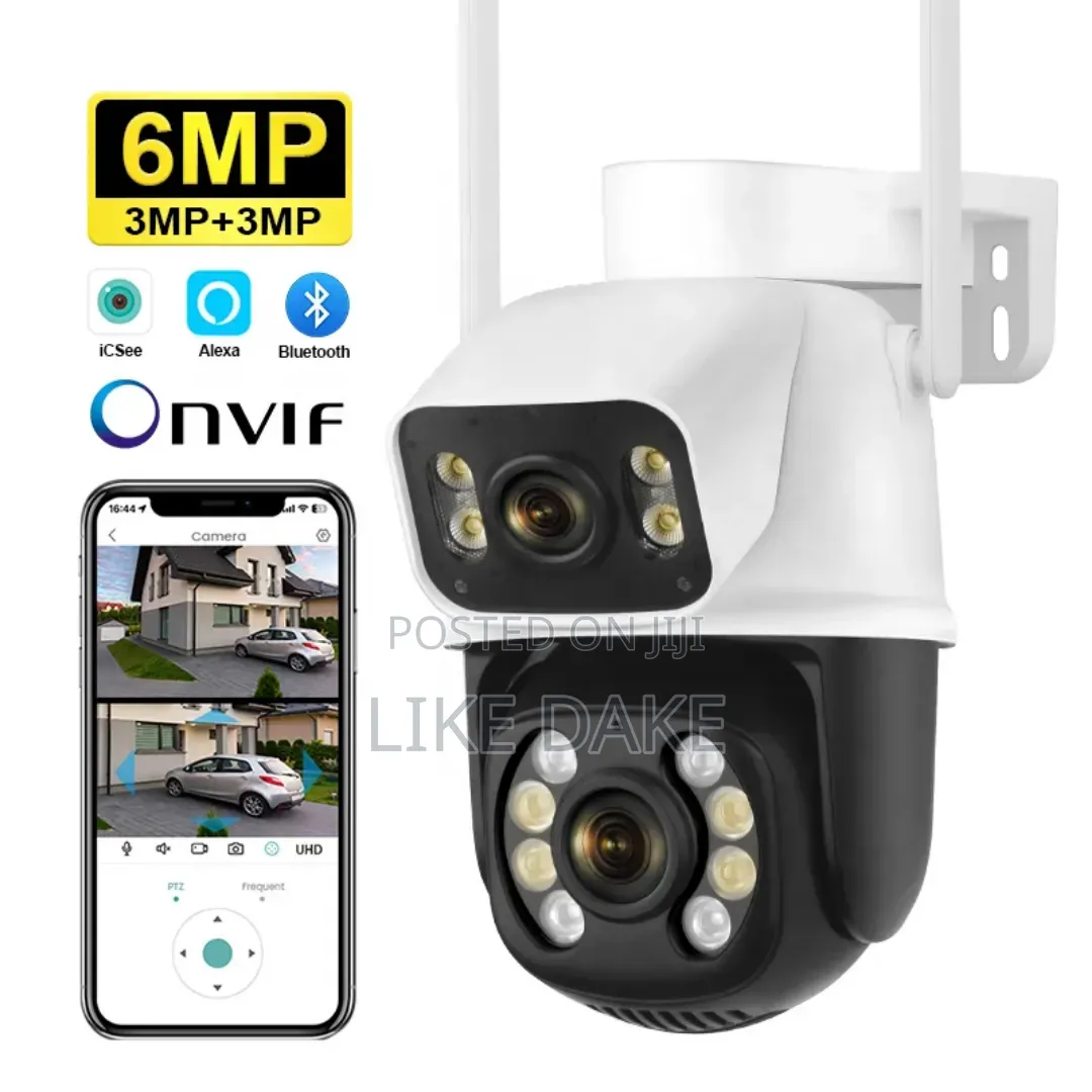 6mp Double Lens Wifi CCTV Camera Waterproof