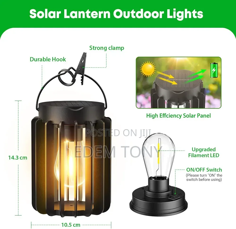 Outdoor Solar Lantern- 2pack