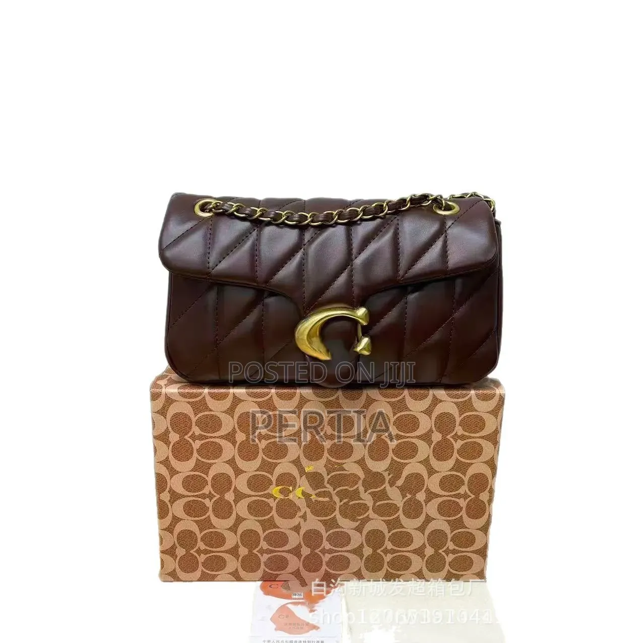 Coach Handbag With a Long Strip