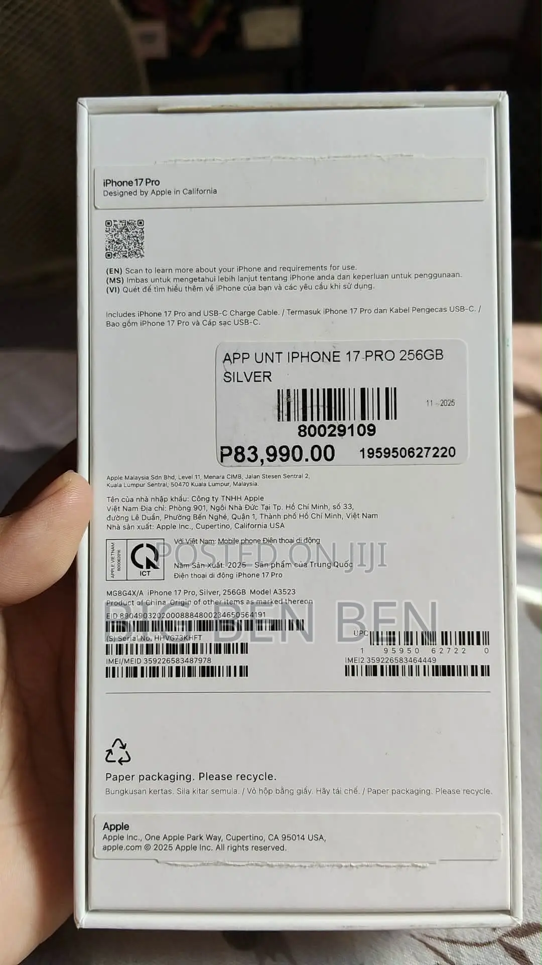 Apple iPhone 17 Pro 256 GB Silver