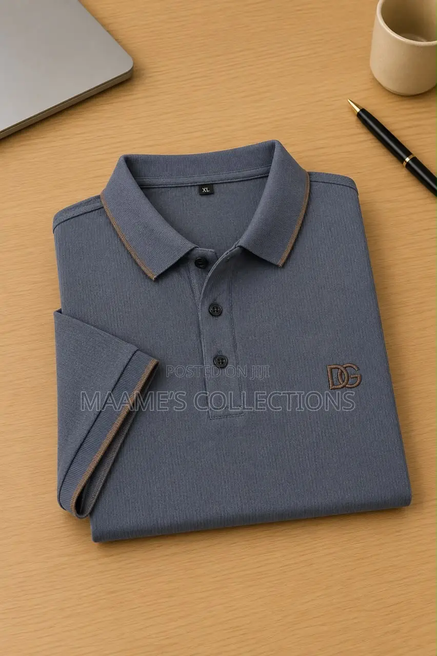 Dolce and Gabbana Lacoste Regular Fit Striped Collar Polo Shirt