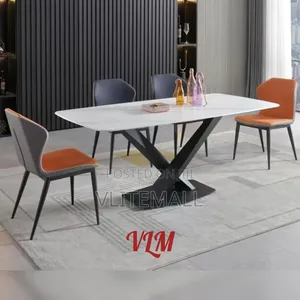 X Shape Dining Table With 4 Chairs 140*80cm