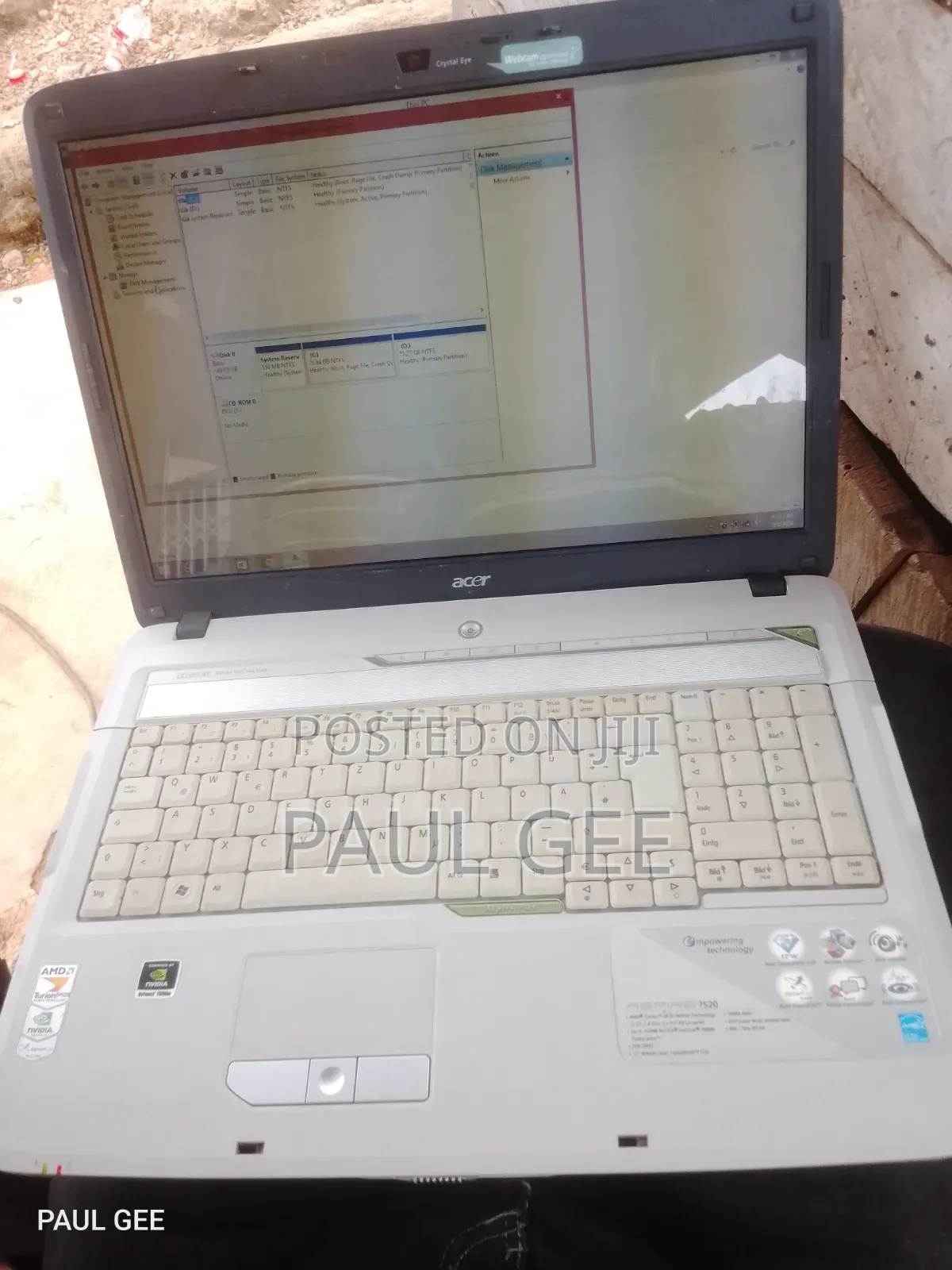 Laptop Acer Aspire 3 4GB Intel HDD 160GB