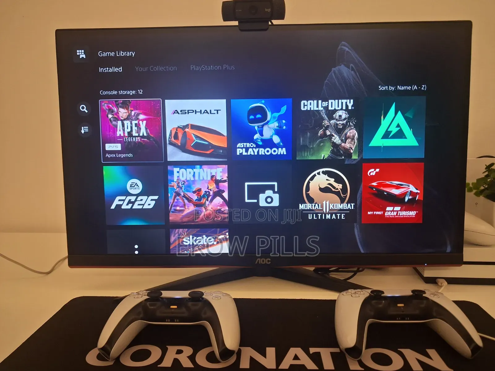Playstation 5 Slim Disc Edition (1tb) + 2 Controllers and 10 Games