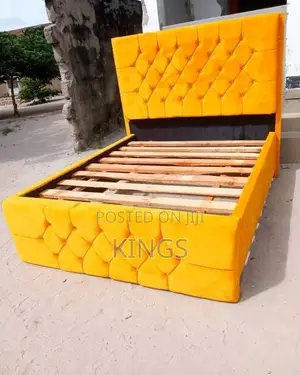 Luxury Fabric Upholstered Bed Frame – Brand New