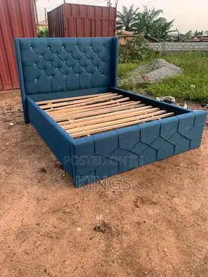 Luxury Fabric Upholstered Bed Frame – Brand New