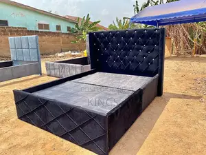 Luxury Fabric Upholstered Bed Frame – Brand New