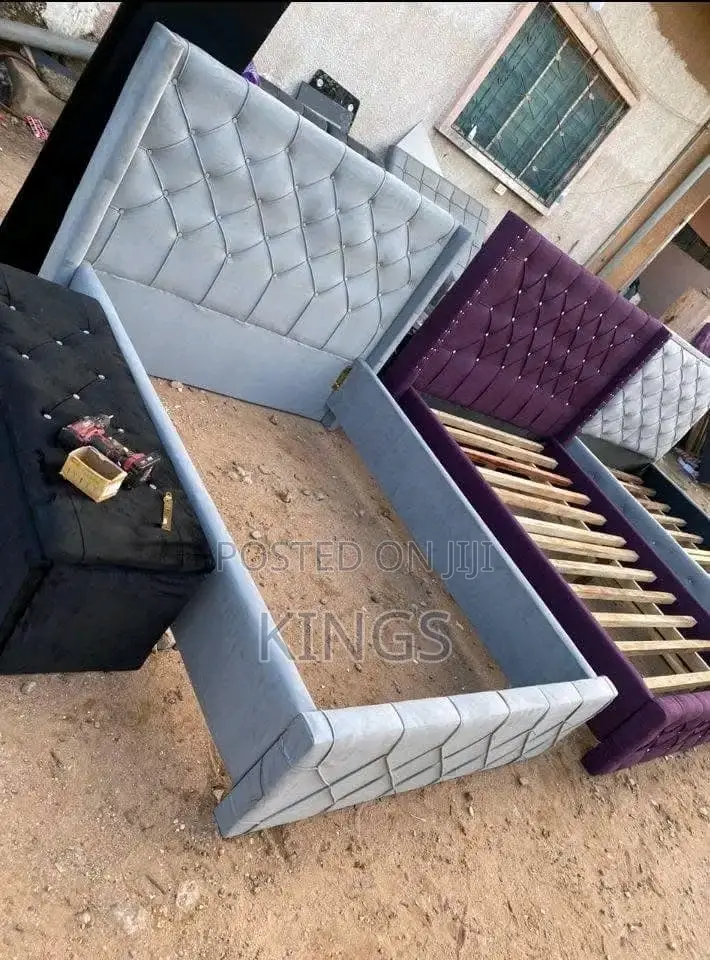Luxury Fabric Upholstered Bed Frame – Brand New
